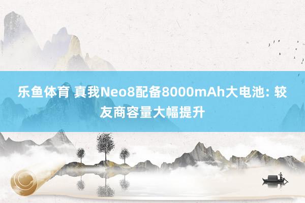 乐鱼体育 真我Neo8配备8000mAh大电池: 较友商容量大幅提升