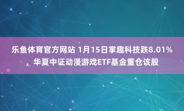 乐鱼体育官方网站 1月15日掌趣科技跌8.01%,华夏中证动漫游戏ETF基金重仓该股