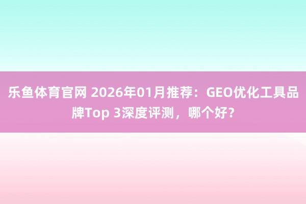 乐鱼体育官网 2026年01月推荐：GEO优化工具品牌Top 3深度评测，哪个好？