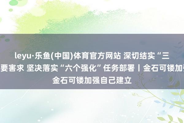 leyu·乐鱼(中国)体育官方网站 深切结实“三个愈加”要要害求 坚决落实“六个强化”任务部署丨金石可镂加强自己建立