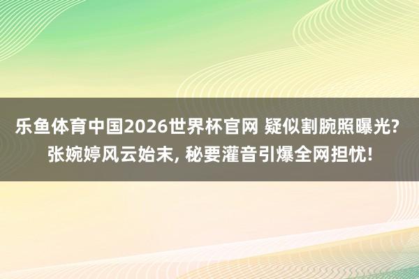 乐鱼体育中国2026世界杯官网 疑似割腕照曝光? 张婉婷风云始末, 秘要灌音引爆全网担忧!