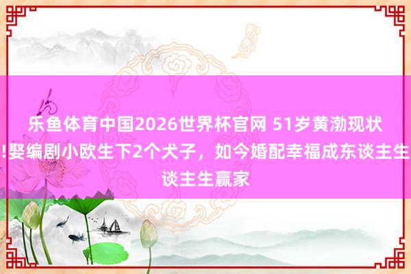 乐鱼体育中国2026世界杯官网 51岁黄渤现状曝光!娶编剧小欧生下2个犬子，如今婚配幸福成东谈主生赢家