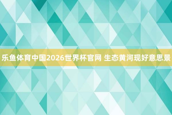 乐鱼体育中国2026世界杯官网 生态黄河现好意思景