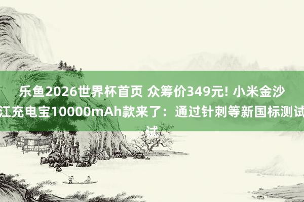 乐鱼2026世界杯首页 众筹价349元! 小米金沙江充电宝10000mAh款来了：通过针刺等新国标测试