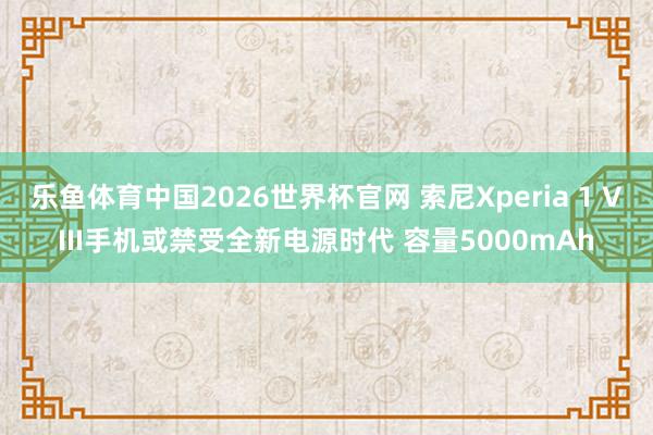 乐鱼体育中国2026世界杯官网 索尼Xperia 1 VIII手机或禁受全新电源时代 容量5000mAh