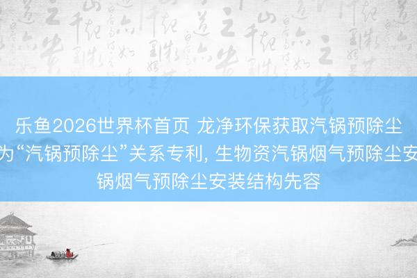 乐鱼2026世界杯首页 龙净环保获取汽锅预除尘安装可简化为“汽锅预除尘”关系专利, 生物资汽锅烟气预除尘安装结构先容